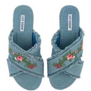 Cape Robbin Coma-7 Denim Boho Chic Sandal 10